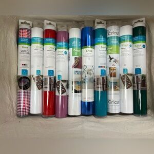 Cricut Vinyl BuMixed Lot (20+ Rolls)Removable, Holographic, Glitter, & Specialty